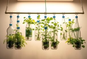 horta suspensa com garrafa pet